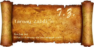 Tarnay Zalán névjegykártya