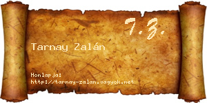 Tarnay Zalán névjegykártya